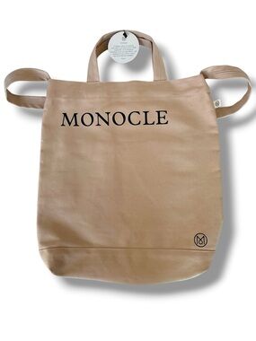 Monocle Magazine Voyager Canvas Tote Bag in Beige NWT